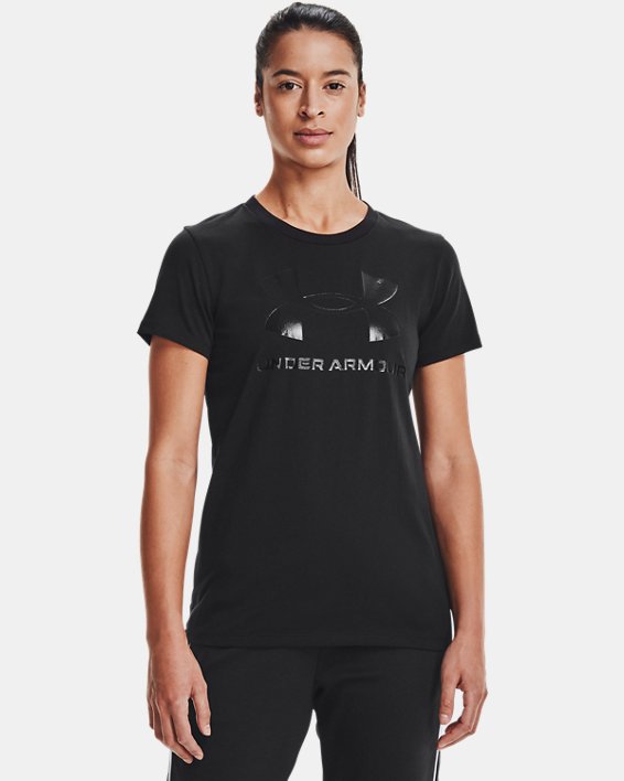 T-shirt à manches courtes UA Sportstyle Graphic pour femme, Black, pdpMainDesktop image number 0